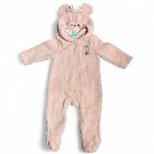 Disney | Pink Fleece Baby Footie | 18M